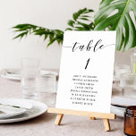 Tarjeta De Mesa Gráfico de asientos Boda de caligrafía moderna<br><div class="desc">tarjetas de número de tabla de la gráfica de asientos boda diseñadas por personalizados con diseño moderno de caligrafía a mano.</div>