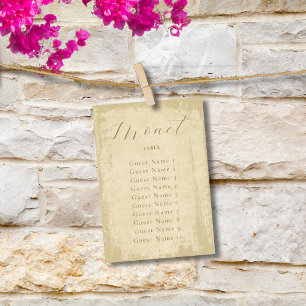 Tarjeta De Mesa Gráfico de asientos con el nombre de la tabla de b