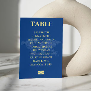 Tarjeta De Mesa Gráfico de asientos de boda de destino de pasaport