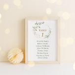 Tarjeta De Mesa Gráfico de asientos de Boda de energía de aire acu<br><div class="desc">Diseño elegante con hojas de acuarela,  eucalipto,  hojas de oro fino corona. Utilice la herramienta Personalize para agregar su información. Se pueden encontrar elementos coincidentes en mi colección etérea botánica.</div>