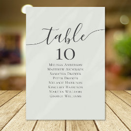 Tarjeta De Mesa Gráfico de asientos de tabla del Boda de caligrafí