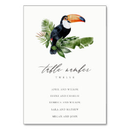 Tarjeta De Mesa Gráfico de asientos del Boda de la selva tropical 