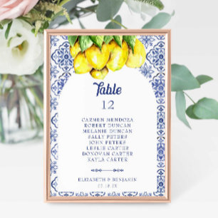 Tarjeta De Mesa Gráfico de Asientos Mediterráneo Boda La Dolce Vit