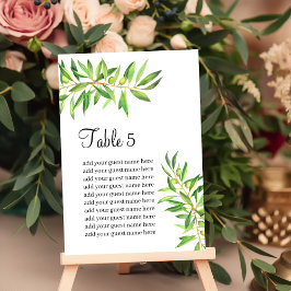 Tarjeta De Mesa Gráfico de asientos Moderno y simple vegetación de