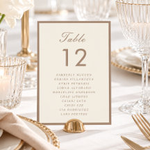Gráfico de Asientos Nombres Boda Vintage Marfil y