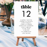 Tarjeta De Mesa Gráfico de asientos retro Nombres de invitados Bod<br><div class="desc">Decoren sus mesas bodas con esta carta moderna y elegante,  con tipografía retro y texto personalizado de su elección. Añade fácilmente tus propios detalles haciendo clic en la opción "personalizar".</div>