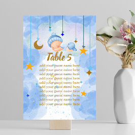 Tarjeta De Mesa Gráfico de asientos Twinkle Twinkle Estrella peque