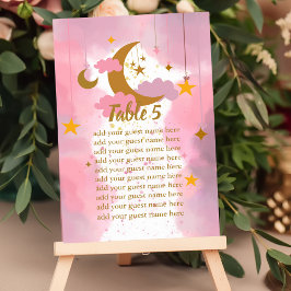 Tarjeta De Mesa Gráfico de asientos Twinkle Twinkle Estrella Peque