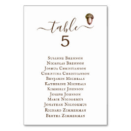 Tarjeta De Mesa Gráfico de Bodas mínimos de maíz de otoño