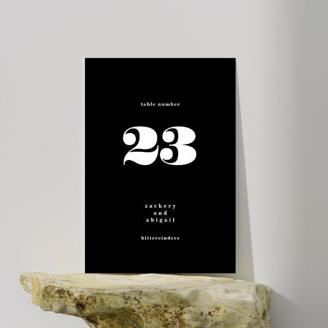 Tarjeta De Mesa Gran negrita Premium White Boda negro (Subido por el creador)