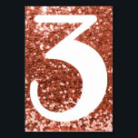 Tarjeta De Mesa Gran Purpurina de cobre Faux<br><div class="desc">Cree sus propios números de tabla de boda. Los números de un solo dígito son realmente grandes. Para bodas más grandes con más tablas, puede cambiar el tamaño del tipo de letra. También puede elegir una cara o color diferente para adaptarse a su suite boda o evento especial. Purpurina estilo...</div>