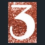 Tarjeta De Mesa Gran Purpurina de cobre Faux<br><div class="desc">Cree sus propios números de tabla de boda. Los números de un solo dígito son realmente grandes. Para bodas más grandes con más tablas, puede cambiar el tamaño del tipo de letra. También puede elegir una cara o color diferente para adaptarse a su suite boda o evento especial. Purpurina estilo...</div>