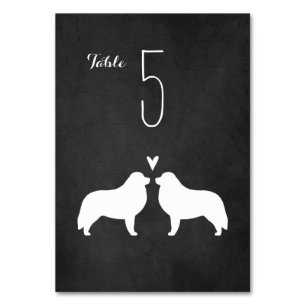 Tarjeta De Mesa Grandes siluetas de los Pirineos Recepción de boda