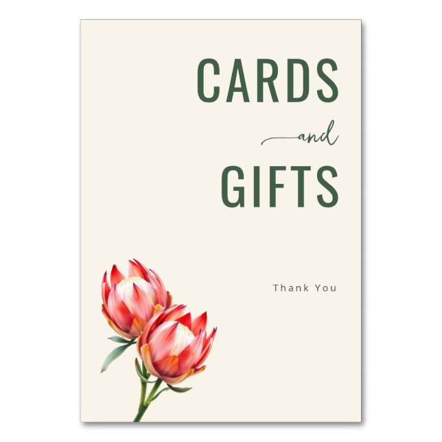 Tarjeta De Mesa Grateful Green Floral Minimalist (Reverso)