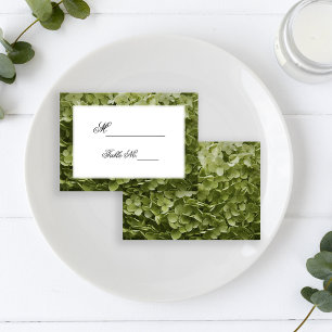 Tarjeta De Mesa Green Annabelle Hydrangea Boda Place Cards
