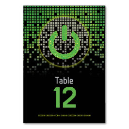Tarjeta De Mesa Green Black Video Game Gamer Bar Mitzvah