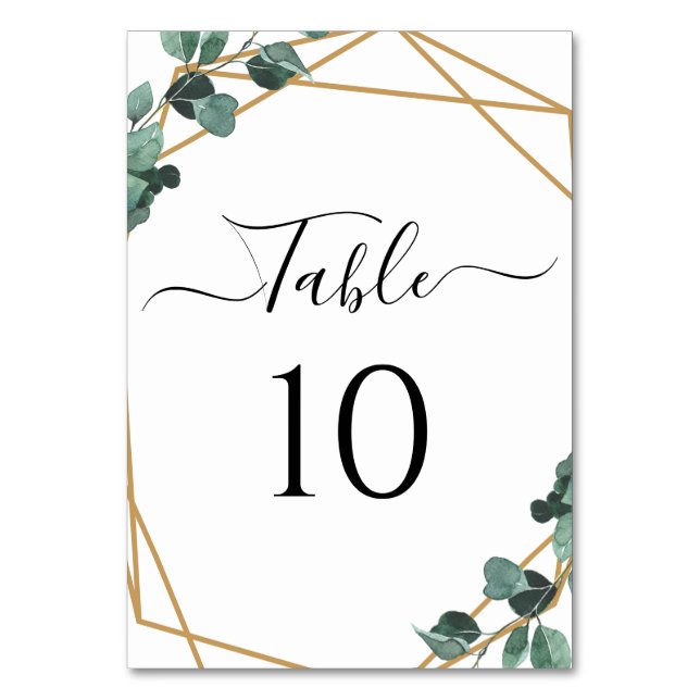 Tarjeta De Mesa Greeneration Elegant Script Photo Table Number (Reverso)