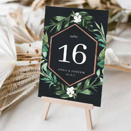 Tarjeta De Mesa Greenhouse | Boda botánico acuarela