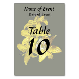 Tarjeta De Mesa Grupo de los Lilies Amarillos