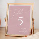 Tarjeta De Mesa Guión caprichoso | Número de tabla de Rosa polvori<br><div class="desc">Presentamos nuestro impresionante guión caprichoso | Polvoriento número de mesa rosa perfecto para su simple celebración moderna de la primavera del boho. Nuestro elegante diseño incluye una vibrante paleta de colores pastel y luminosa con un guión de caligrafía de moda vintage. Ya sea que prefiera un estilo minimalista o clásico,...</div>