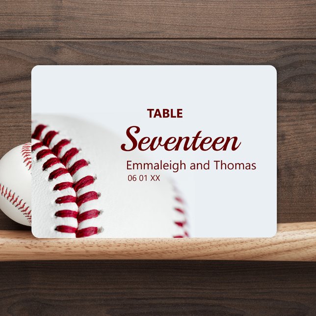 Tarjeta De Mesa Guión del tema del béisbol (Subido por el creador)