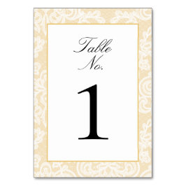 Tarjeta De Mesa Guión elegante de encaje negro y dorado