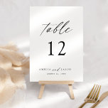 Tarjeta De Mesa Guión elegante moderno<br><div class="desc">¡Este magnífico número de mesa de la firma hará las delicias de sus futuros huéspedes!</div>
