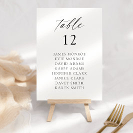 Tarjeta De Mesa Guión elegante moderno