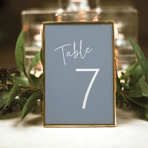 Tarjeta De Mesa Guión moderno azul Oh bebé Baby Shower simple
