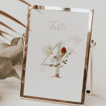 Tarjeta De Mesa Guión ruso floral manuscrito 4 Boda<br><div class="desc">Un elegante diseño floral número 4 para todas las temporadas en varios tonos de crema,  verde y borgoña,  con un guión caligráfico escrito a mano hará de su mesa boda un lugar destacado. Ideal para cenas de boda,  después de fiestas,  duchas de novias y más.</div>