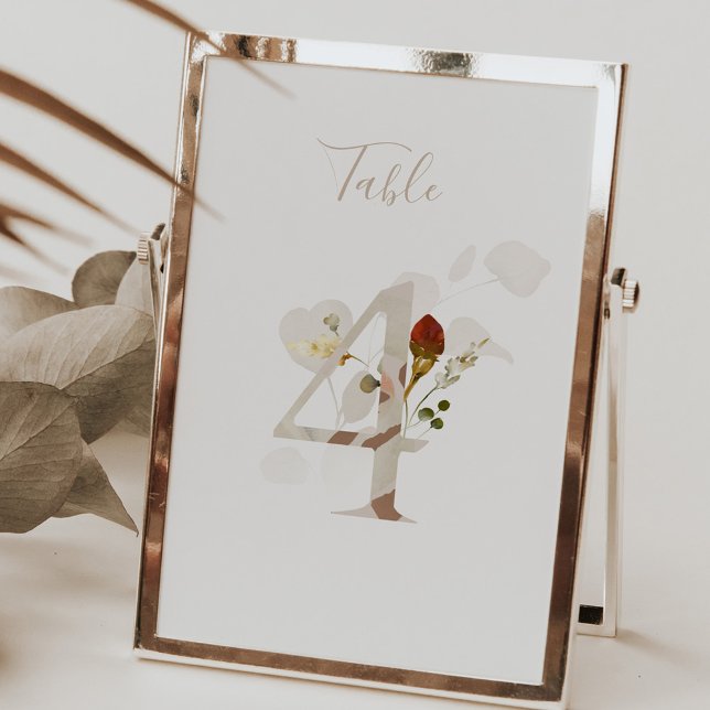 Tarjeta De Mesa Guión ruso floral manuscrito 4 Boda (Subido por el creador)