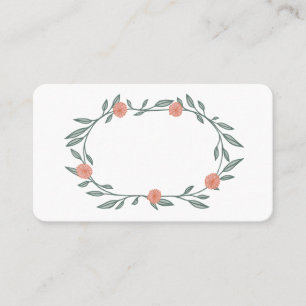 Tarjeta De Mesa Guirnalda de Enredaderas Florales Chic Elegante Ro