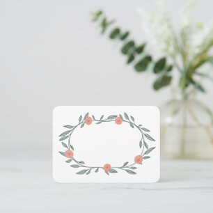 Tarjeta De Mesa Guirnalda de Enredaderas Florales Chic Elegante Ro