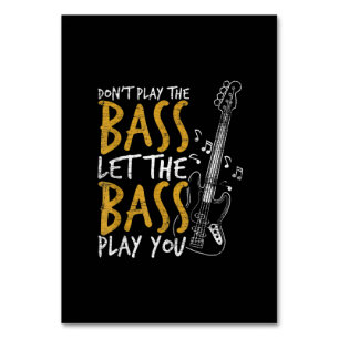 Tarjeta De Mesa Guitarist Let The Bass Guitar Birthday