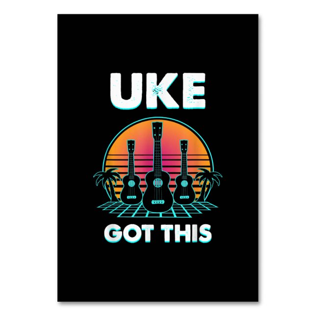 Tarjeta De Mesa Guitarist Uke Got This Birthday (Anverso)