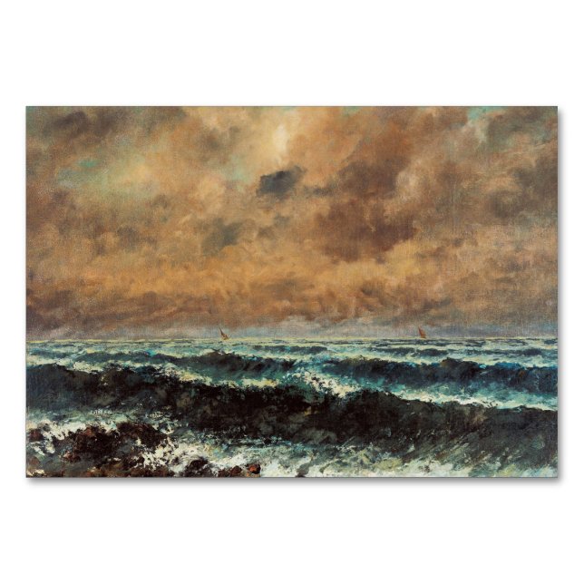 Tarjeta De Mesa Gustave Courbet - Mar de Otoño (Anverso)