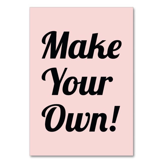 Tarjeta De Mesa Hacer imprimir un Personalizado (Anverso)