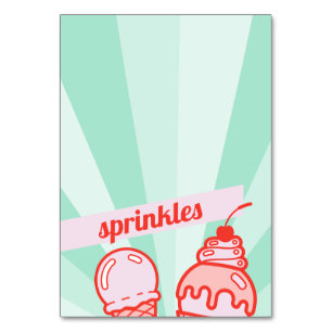 Tarjeta De Mesa Haga su propia tienda de mesa de billar de helados