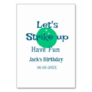 Tarjeta De Mesa Hagamos huelga, divirtamos el nombre de cumpleaños