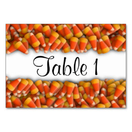 Tarjeta De Mesa Halloween Candy Corn