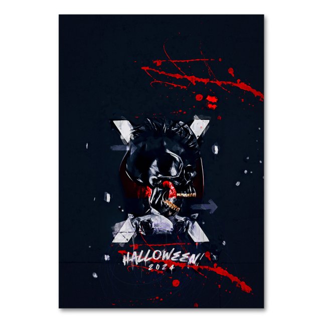 Tarjeta De Mesa Halloween X fiesta tiket (Anverso)