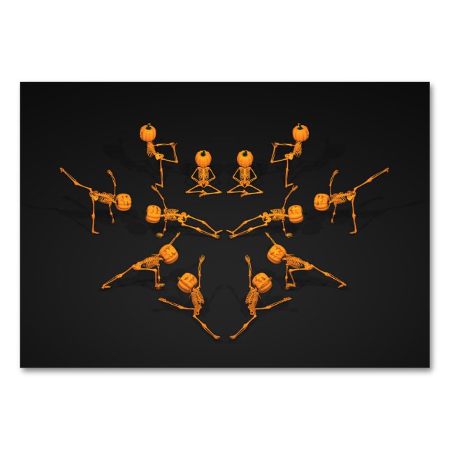 Tarjeta De Mesa Halloween Yoga Class (Anverso)