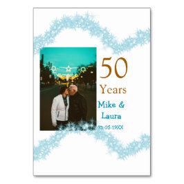Tarjeta De Mesa Happy 50th anniversary add couple name date weddin