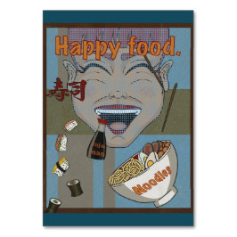 Tarjeta De Mesa Happy food