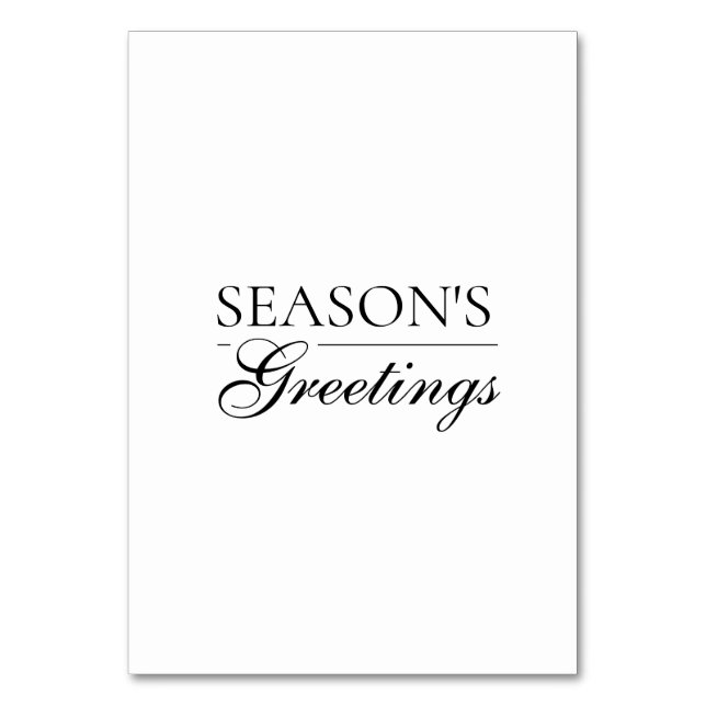 Tarjeta De Mesa Happy New Year Merry Christmas Holiday Season (Anverso)