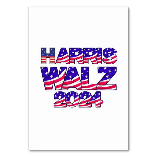 Tarjeta De Mesa Harris y Walz 2024 | Elección (Anverso)