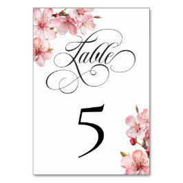 Tarjeta De Mesa Hawthorne Calligraphy Table Number Card