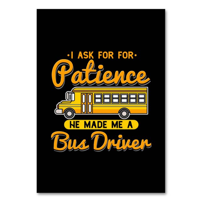 Tarjeta De Mesa He Made Me A Bus Driver (Anverso)