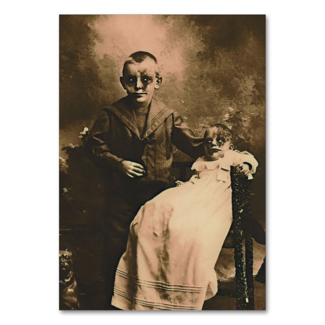 Tarjeta De Mesa Hermanos Zombie (Anverso)