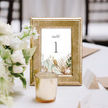 Tarjeta De Mesa Hermosa recepción de bodas botánicas Boho<br><div class="desc">Esta preciosa tarjeta boda con número de tabla cuenta con hermosos botánicos boho y tipografía elegante. Juntos, estos elementos crean un menú casero rústico y elegante, perfecto para un boda romántico en cualquier época del año. Este diseño se coordina con nuestra hermosa suite boda botánica Boho. Vea la colección para...</div>